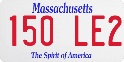 MA license plate 150LE2