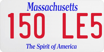 MA license plate 150LE5