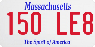 MA license plate 150LE8