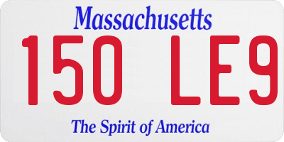 MA license plate 150LE9