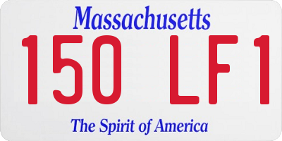 MA license plate 150LF1