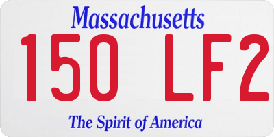MA license plate 150LF2
