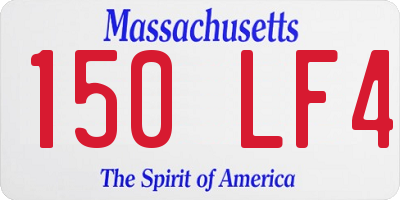 MA license plate 150LF4
