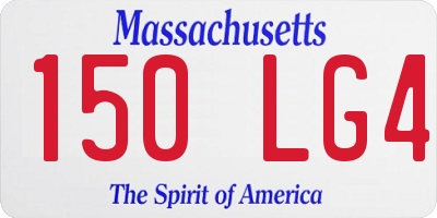 MA license plate 150LG4