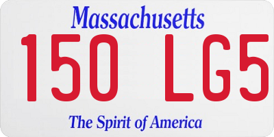 MA license plate 150LG5