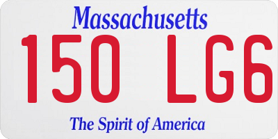 MA license plate 150LG6