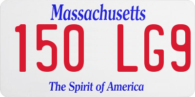 MA license plate 150LG9