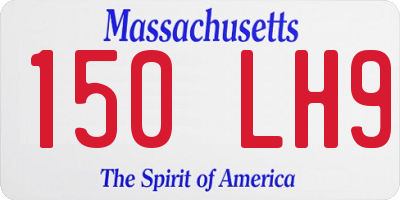 MA license plate 150LH9