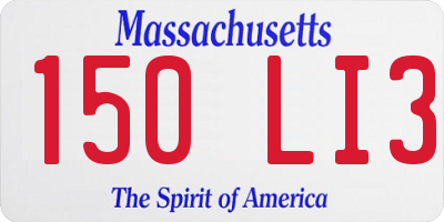 MA license plate 150LI3