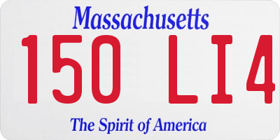 MA license plate 150LI4