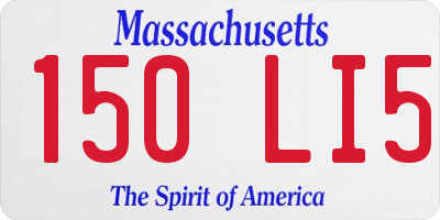 MA license plate 150LI5