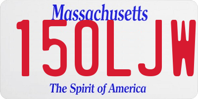 MA license plate 150LJW