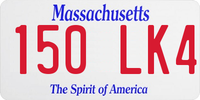 MA license plate 150LK4