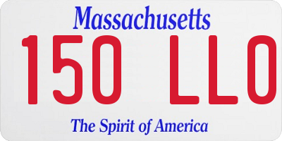 MA license plate 150LL0