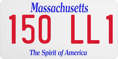 MA license plate 150LL1