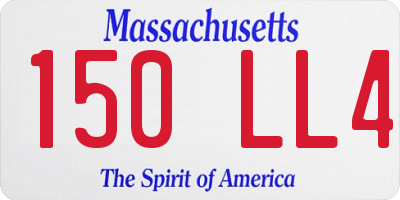 MA license plate 150LL4