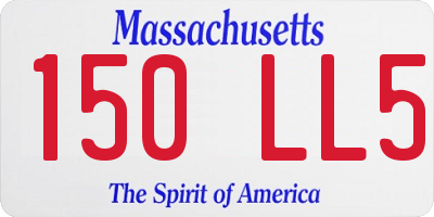 MA license plate 150LL5