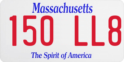 MA license plate 150LL8