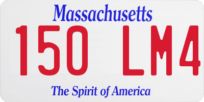 MA license plate 150LM4