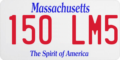 MA license plate 150LM5