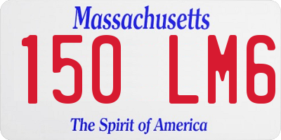 MA license plate 150LM6