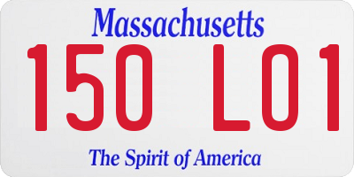 MA license plate 150LO1