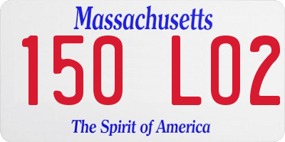 MA license plate 150LO2