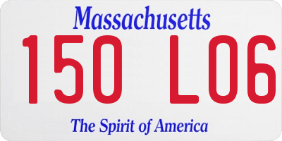 MA license plate 150LO6