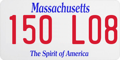 MA license plate 150LO8