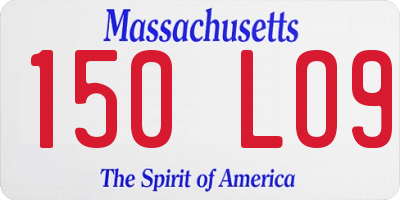 MA license plate 150LO9