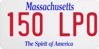 MA license plate 150LP0