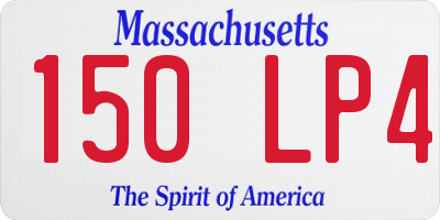 MA license plate 150LP4