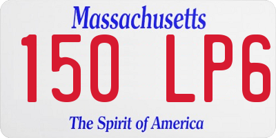 MA license plate 150LP6