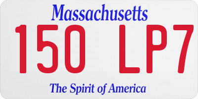 MA license plate 150LP7