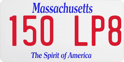 MA license plate 150LP8