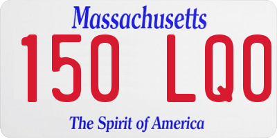 MA license plate 150LQ0