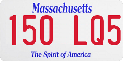 MA license plate 150LQ5