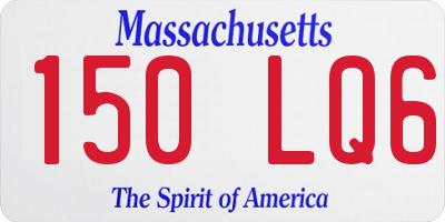 MA license plate 150LQ6