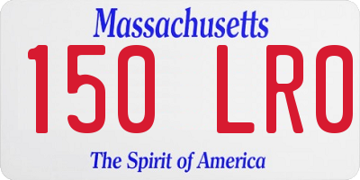 MA license plate 150LR0
