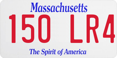 MA license plate 150LR4