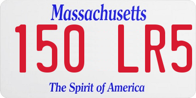 MA license plate 150LR5