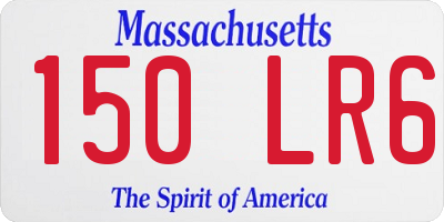 MA license plate 150LR6