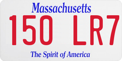MA license plate 150LR7