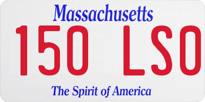 MA license plate 150LS0