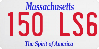 MA license plate 150LS6