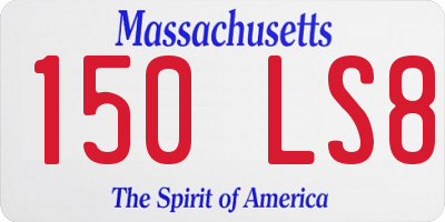 MA license plate 150LS8