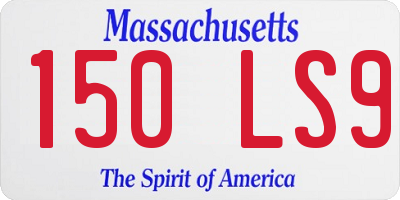 MA license plate 150LS9