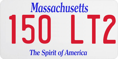 MA license plate 150LT2
