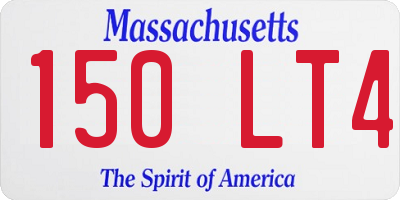 MA license plate 150LT4