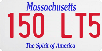 MA license plate 150LT5